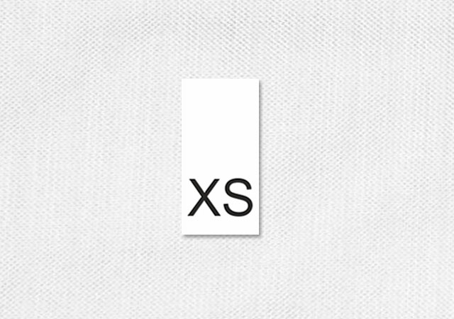 размерник XS белый