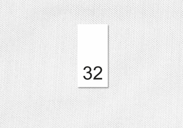 размерник белый 32