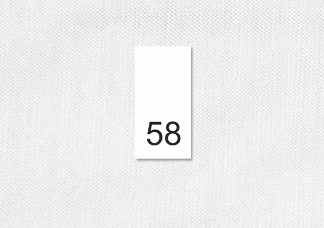размерник белый 58